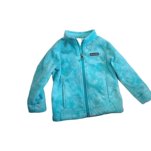 Columbia Full‎ Zip Fleece Jacket Kids 18-24 Months Aqua Teal Casual - Picture 2 of 10